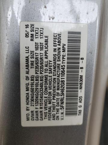 Photo 12 VIN: 5FNRL5H62GB110645 - HONDA ODYSSEY EX 