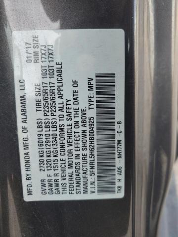 Photo 12 VIN: 5FNRL5H62HB004925 - HONDA ODYSSEY EX 