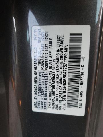 Photo 9 VIN: 5FNRL5H63BB047757 - HONDA ODYSSEY EX 