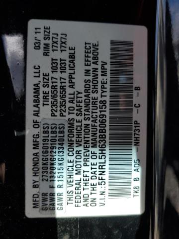 Photo 12 VIN: 5FNRL5H63BB069158 - HONDA ODYSSEY EX 