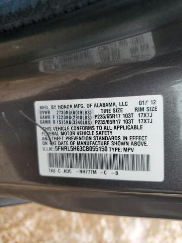 Photo 13 VIN: 5FNRL5H63CB055150 - HONDA ODYSSEY EX 