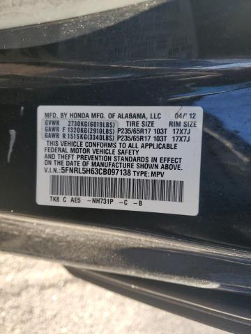 Photo 12 VIN: 5FNRL5H63CB097138 - HONDA ODYSSEY EX 