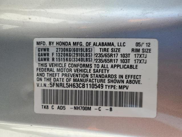 Photo 12 VIN: 5FNRL5H63CB110549 - HONDA ODYSSEY EX 