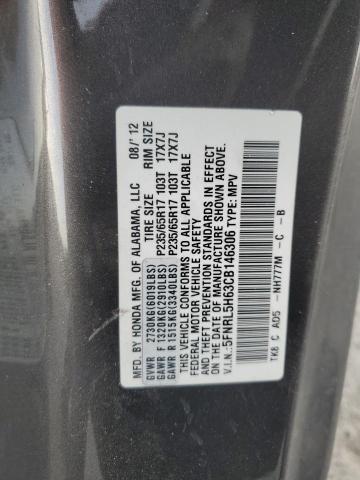 Photo 12 VIN: 5FNRL5H63CB146306 - HONDA ODYSSEY EX 