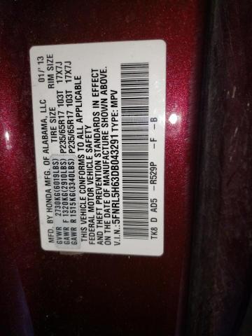 Photo 11 VIN: 5FNRL5H63DB043291 - HONDA ODYSSEY EX 