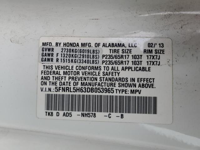 Photo 12 VIN: 5FNRL5H63DB053965 - HONDA ODYSSEY EX 