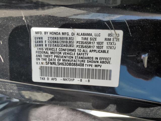 Photo 12 VIN: 5FNRL5H63DB088408 - HONDA ODYSSEY EX 