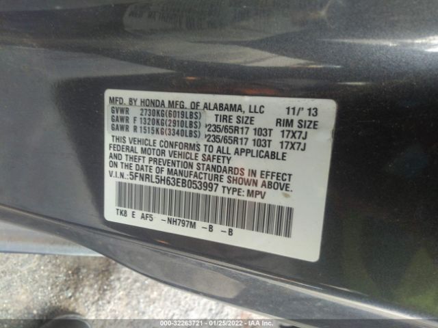 Photo 8 VIN: 5FNRL5H63EB053997 - HONDA ODYSSEY 