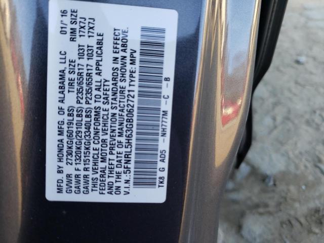 Photo 11 VIN: 5FNRL5H63GB062721 - HONDA ODYSSEY EX 