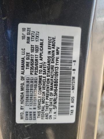 Photo 12 VIN: 5FNRL5H64BB010913 - HONDA ODYSSEY EX 