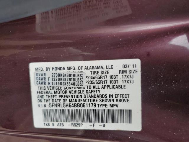 Photo 13 VIN: 5FNRL5H64BB061179 - HONDA ODYSSEY EX 