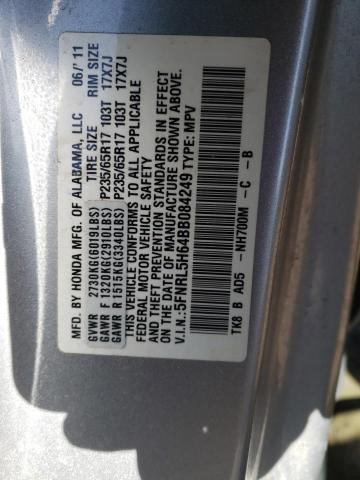 Photo 9 VIN: 5FNRL5H64BB084249 - HONDA ODYSSEY EX 