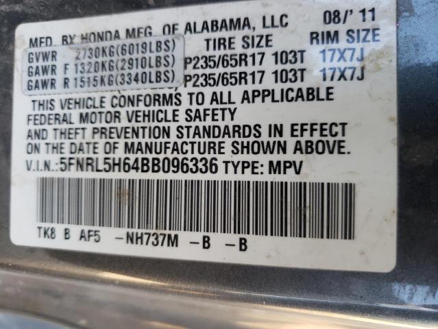 Photo 9 VIN: 5FNRL5H64BB096336 - HONDA ODYSSEY EX 