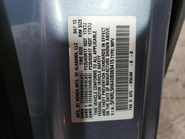 Photo 11 VIN: 5FNRL5H64DB069415 - HONDA ODYSSEY EX 