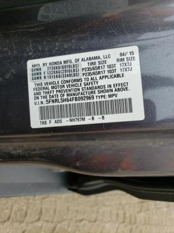 Photo 12 VIN: 5FNRL5H64FB092969 - HONDA ODYSSEY EX 