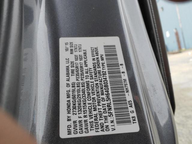 Photo 12 VIN: 5FNRL5H64GB034782 - HONDA ODYSSEY EX 