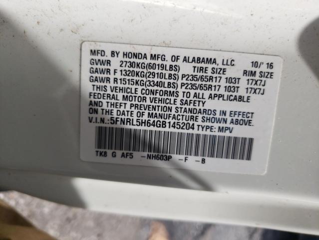 Photo 9 VIN: 5FNRL5H64GB145204 - HONDA ODYSSEY EX 