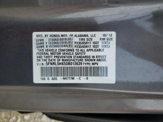 Photo 12 VIN: 5FNRL5H65DB012639 - HONDA ODYSSEY EX 