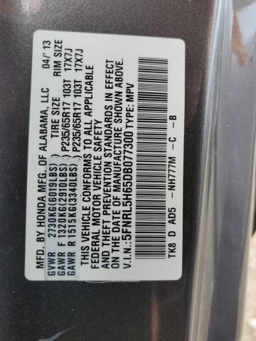 Photo 12 VIN: 5FNRL5H65DB077300 - HONDA ODYSSEY EX 