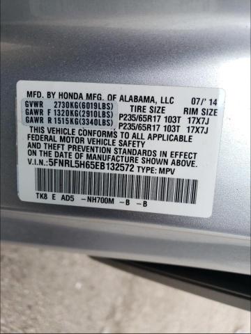 Photo 9 VIN: 5FNRL5H65EB132572 - HONDA ODYSSEY EX 