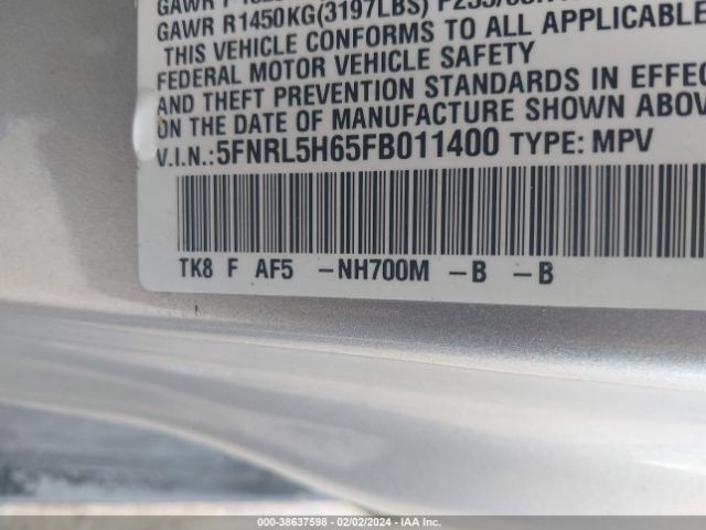 Photo 8 VIN: 5FNRL5H65FB011400 - HONDA ODYSSEY 