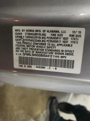 Photo 12 VIN: 5FNRL5H65GB054412 - HONDA ODYSSEY EX 