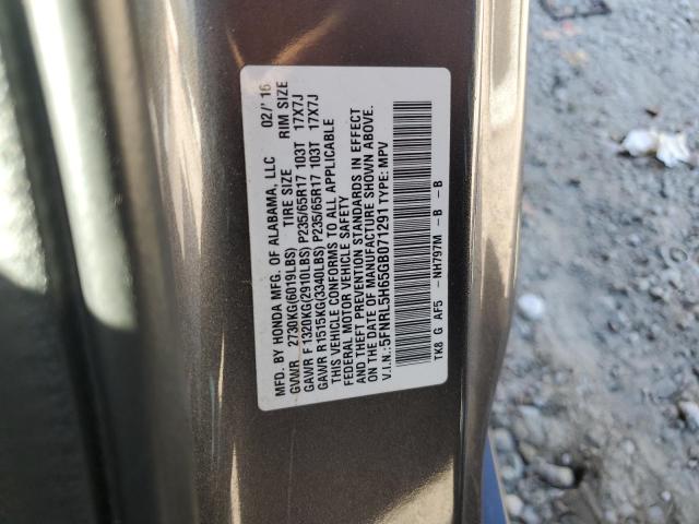 Photo 12 VIN: 5FNRL5H65GB071291 - HONDA ALL MODELS 