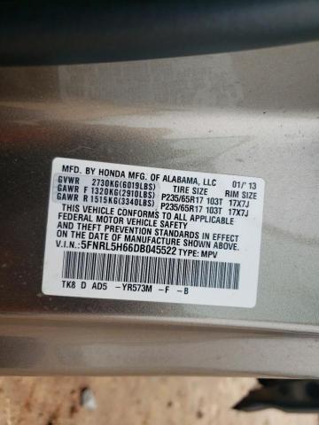 Photo 12 VIN: 5FNRL5H66DB045522 - HONDA ODYSSEY EX 