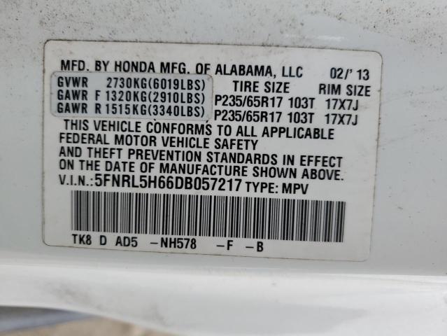 Photo 12 VIN: 5FNRL5H66DB057217 - HONDA ODYSSEY EX 