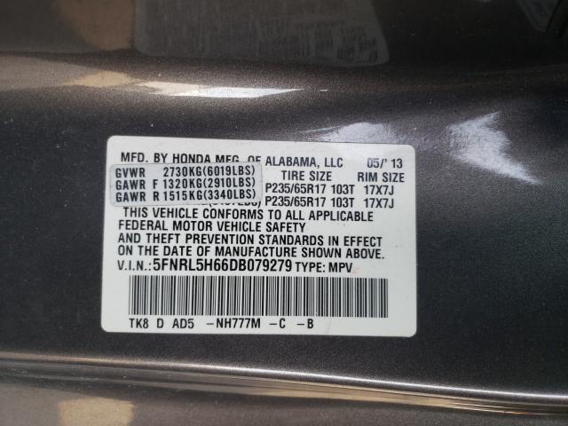 Photo 9 VIN: 5FNRL5H66DB079279 - HONDA ODYSSEY EX 