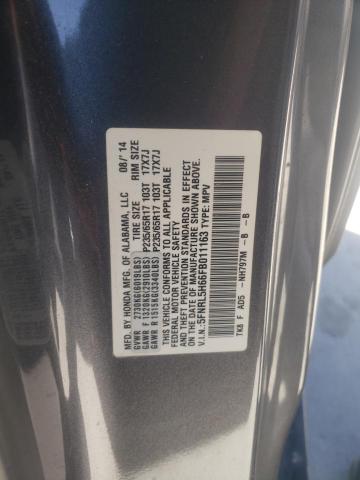 Photo 12 VIN: 5FNRL5H66FB011163 - HONDA ODYSSEY EX 