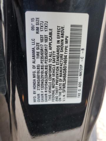 Photo 12 VIN: 5FNRL5H66GB014694 - HONDA ODYSSEY EX 