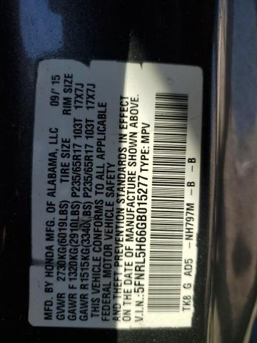 Photo 12 VIN: 5FNRL5H66GB015277 - HONDA ODYSSEY EX 