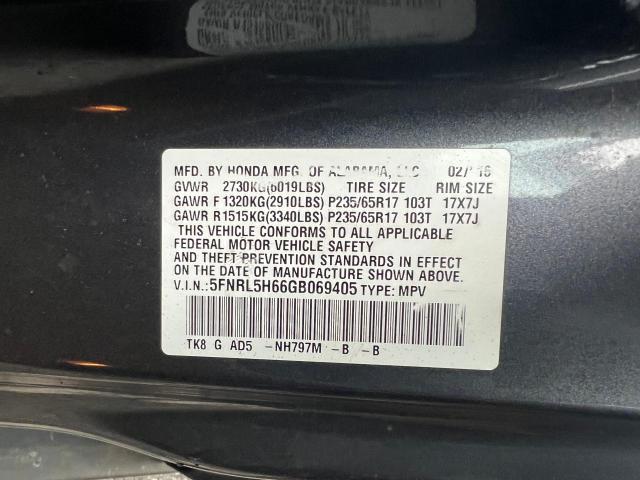 Photo 9 VIN: 5FNRL5H66GB069405 - HONDA ODYSSEY EX 