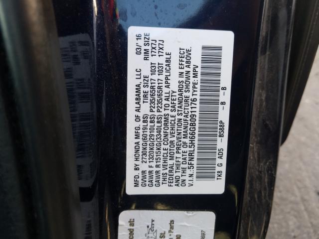 Photo 9 VIN: 5FNRL5H66GB091176 - HONDA ODYSSEY EX 