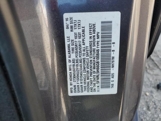 Photo 13 VIN: 5FNRL5H66GB100846 - HONDA ODYSSEY EX 