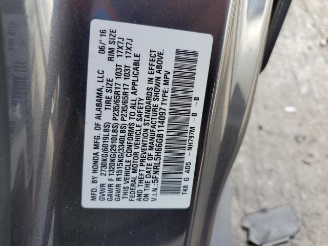 Photo 12 VIN: 5FNRL5H66GB114097 - HONDA ODYSSEY EX 