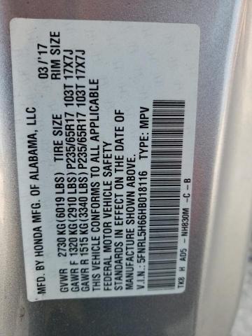 Photo 9 VIN: 5FNRL5H66HB018116 - HONDA ODYSSEY EX 