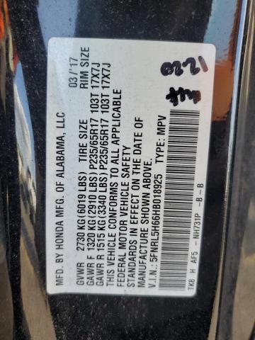 Photo 13 VIN: 5FNRL5H66HB018925 - HONDA ODYSSEY EX 