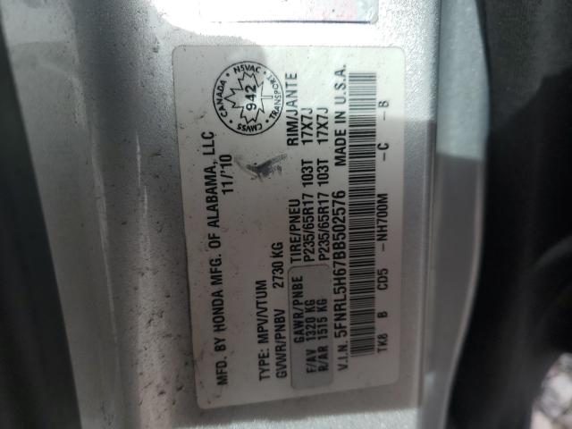 Photo 9 VIN: 5FNRL5H67BB502576 - HONDA ODYSSEY EX 