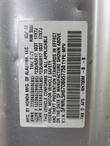 Photo 12 VIN: 5FNRL5H67DB057758 - HONDA ODYSSEY EX 