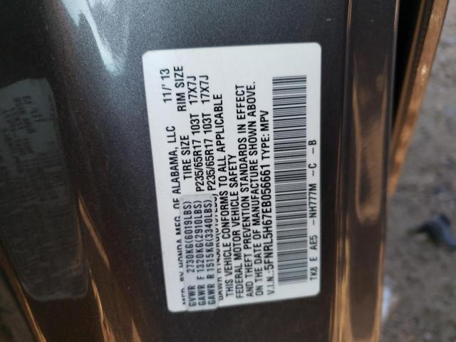 Photo 9 VIN: 5FNRL5H67EB056661 - HONDA ODYSSEY EX 