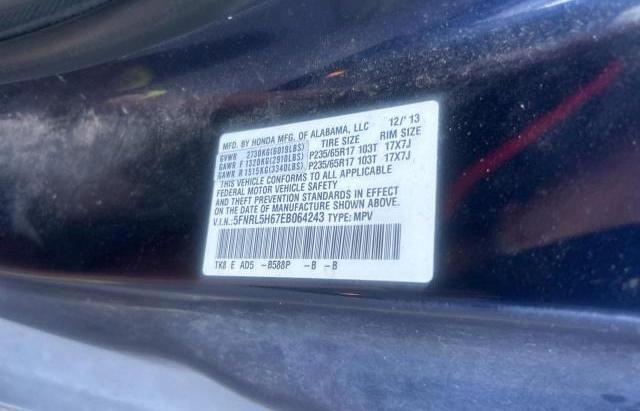 Photo 9 VIN: 5FNRL5H67EB064243 - HONDA ODYSSEY EX 