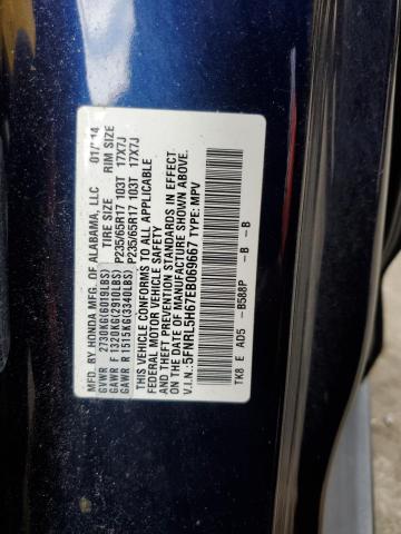 Photo 12 VIN: 5FNRL5H67EB069667 - HONDA ODYSSEY EX 