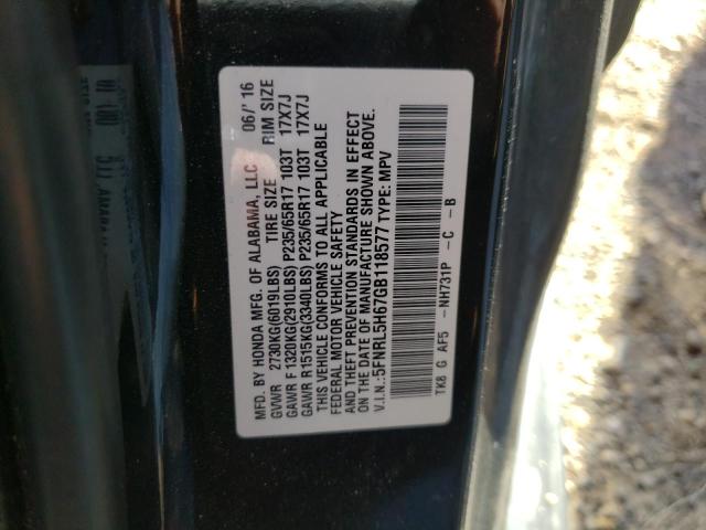 Photo 12 VIN: 5FNRL5H67GB118577 - HONDA ODYSSEY EX 