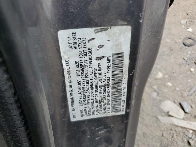 Photo 12 VIN: 5FNRL5H67HB008887 - HONDA ODYSSEY EX 