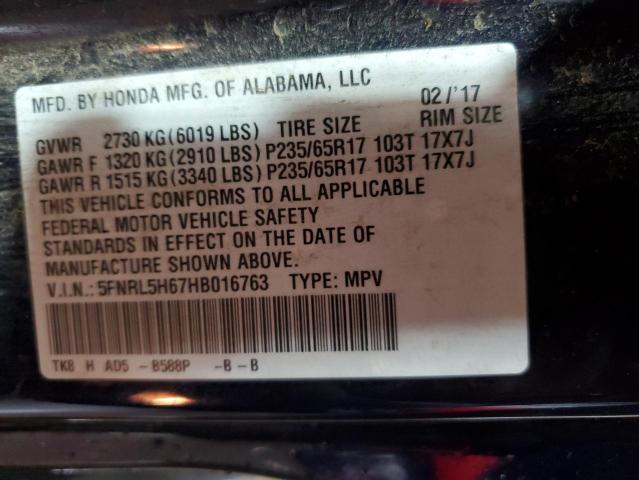 Photo 13 VIN: 5FNRL5H67HB016763 - HONDA ODYSSEY EX 