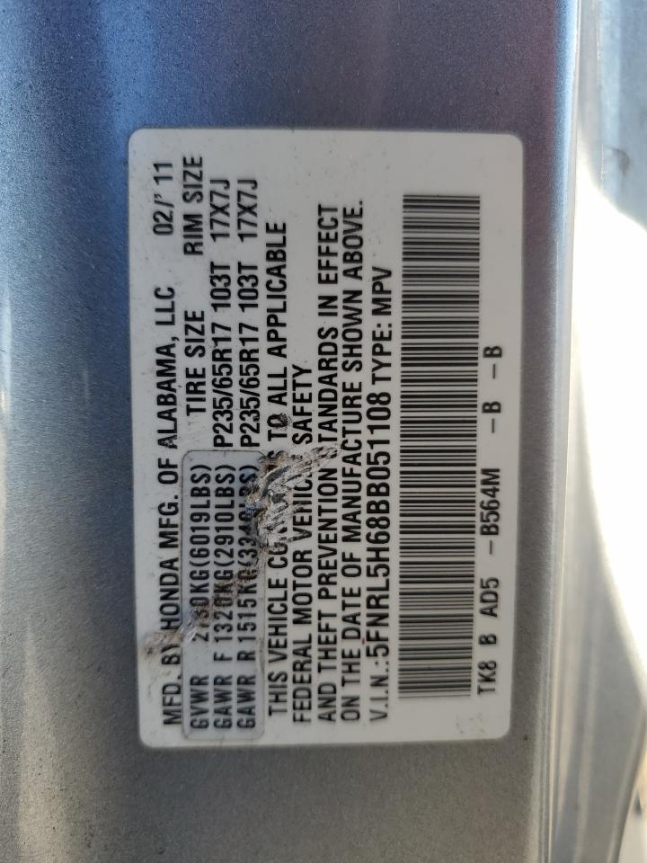 Photo 12 VIN: 5FNRL5H68BB051108 - HONDA ODYSSEY 