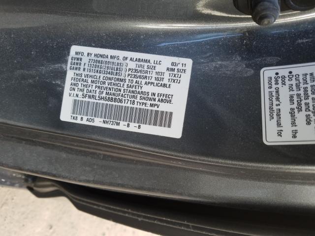 Photo 9 VIN: 5FNRL5H68BB061718 - HONDA ODYSSEY EX 