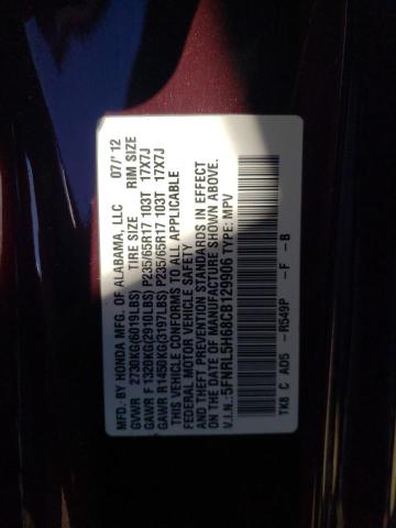 Photo 12 VIN: 5FNRL5H68CB129906 - HONDA ODYSSEY EX 